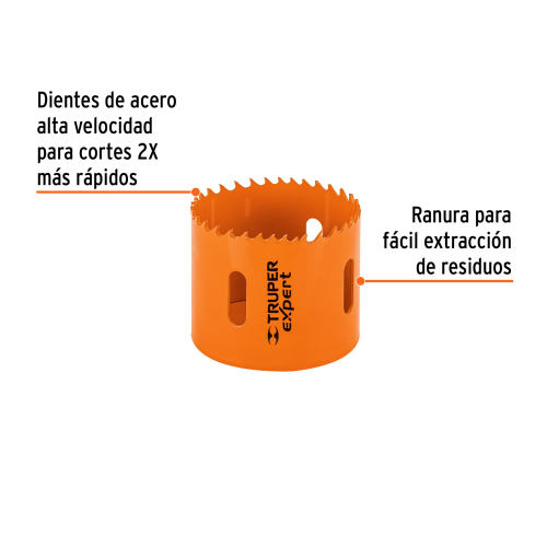 BROCASIERRA BIMETÁLICA 2-3/8", TRUPER EXPERT 18118