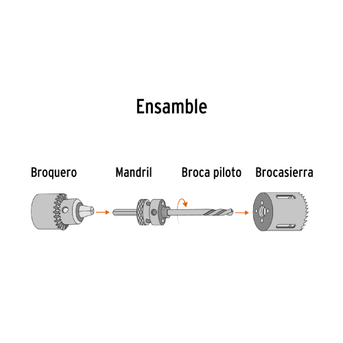 BROCASIERRA BIMETÁLICA 2-3/8", TRUPER EXPERT 18118