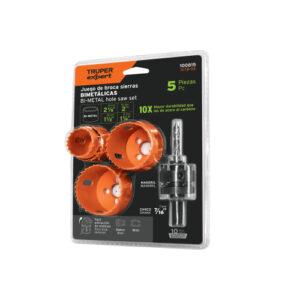 JUEGO DE 4 SIERRAS COPA BIMETÁLICAS Y 1 GUÍA, TRUPER EXPERT 100815