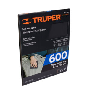LIJA DE AGUA GRANO 600 DE CARBURO DE SILICIO TRUPER 11630