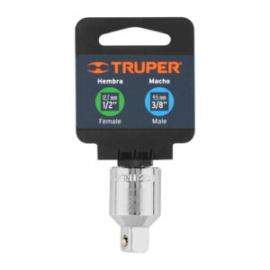 ADAPTADOR PARA MATRACA DE CUADRO 1/2" A CUADRO 3/8", TRUPER 13422