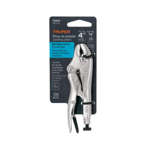ALICATE DE PRESIÓN TRUPER 17419 - 4" (10CM) MORDAZA CURVA