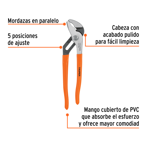 ALICATE PICOLORO 10" (25CM) MANGO DE PVC TRUPER 17351