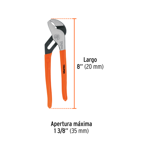 ALICATE PICOLORO TRUPER 17350 - 8" (20CM) MANGO DE PVC