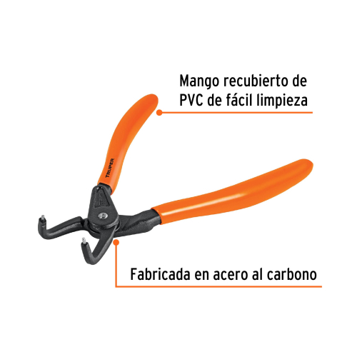 ALICATE PUNTA TRUPER 17362 - A 90° 6-3/4" PARA CERRAR ANILLOS, MANGO DE PVC