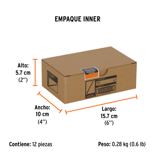 BROCA CON PUNTA CENTRADORA PARA MADERA 1/4", TRUPER 101691