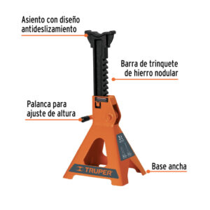 CAJA CON 2 TORRES DE 3 TON PARA AUTO, TRUPER 14843