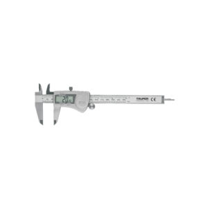 CALIBRADOR VERNIER DIGITAL 6" ACERO INOX, STD Y MM, TRUPER 14388