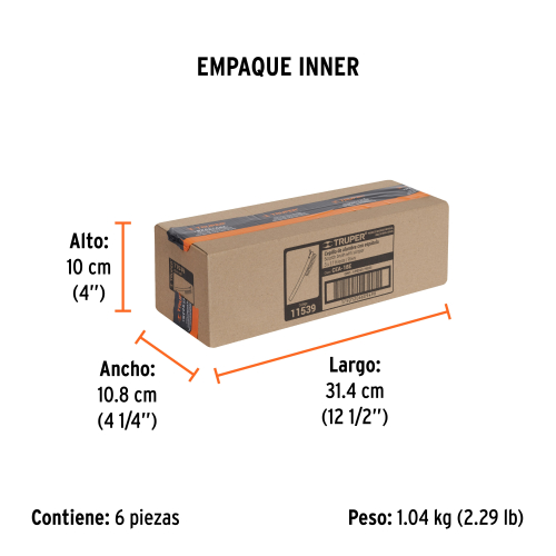 CEPILLO DE ALAMBRE 51 PINCELES ACERO AL CARBONO C/ESPÁTULA TRUPER 11539