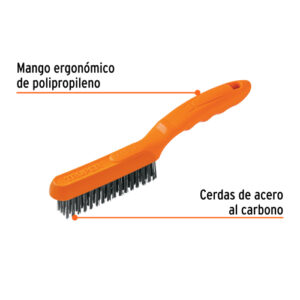 CEPILLO DE ALAMBRE 64 PINCELES DE ACERO AL CARBONO, TRUPER 11559