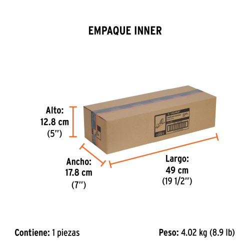 CEPILLO PARA CARPINTERO #6 BASE ESTRIADA, TRUPER 12021