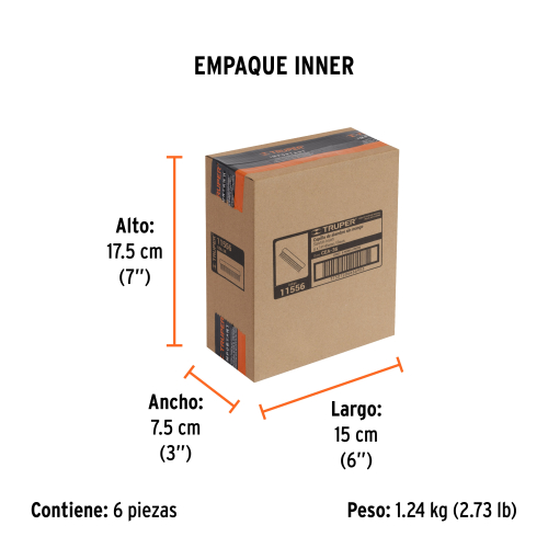 CEPILLO RECTANGULAR DE ALAMBRE 17 X 5 CM TRUPER 11556