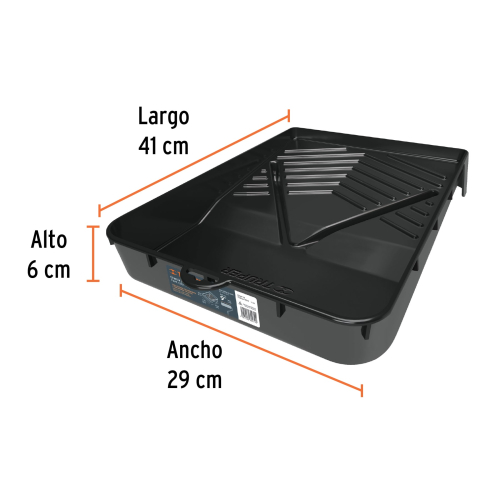 CHAROLA PARA RODILLO 9" PROFESIONAL 29CM X 41 CM X 6 CM, TRUPER 19211