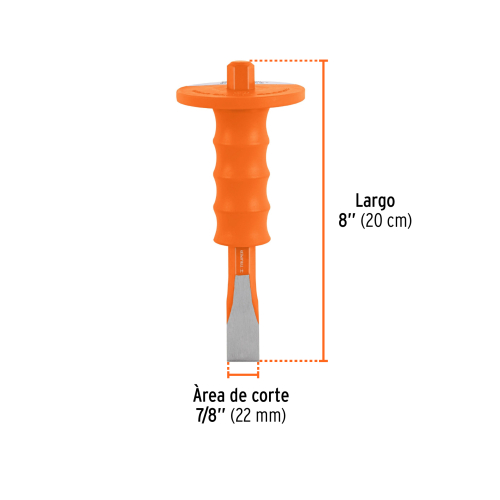 CINCEL DE CORTE FRÍO 3/4 X 8" CON GRIP, TRUPER 12278