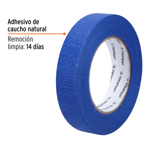 CINTA MASKING TAPE AZUL DE 1" X 50 M, TRUPER 12622