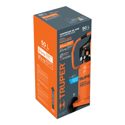 COMPRESOR DE AIRE VERTICAL 50L 220V TRUPER 102117