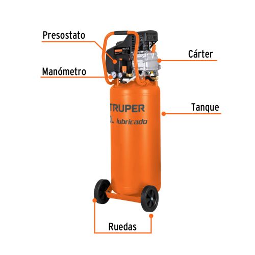COMPRESOR DE AIRE VERTICAL 80L TRUPER 102116