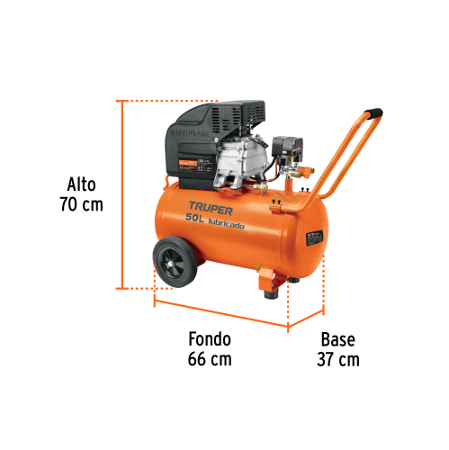 COMPRESORA LUBRICADA DE AIRE, 50 L, 220 V/60 HZ, TRUPER 11837