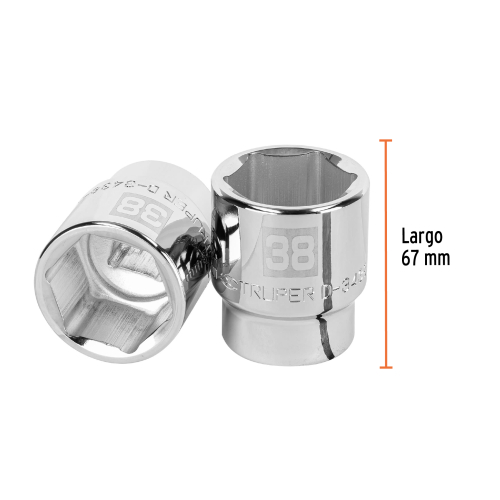 DADO HEXAGONAL TRUPER 14989 - 38 MM, 6 PUNTAS, CUADRO 3/4"