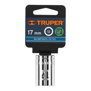 DADO POLIGONAL DE 12 PUNTAS - 17MM ENCASTRE 1/2" TRUPER 13531
