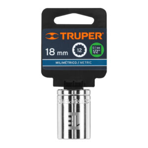 DADO POLIGONAL DE 12 PUNTAS - 18MM ENCASTRE 1/2" TRUPER 13532