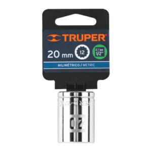 DADO POLIGONAL DE 12 PUNTAS - 20MM ENCASTRE 1/2" TRUPER 13534