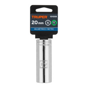 DADO TUBULAR HEXAGONAL ENCASTRE 1/2" DE 20 MM, TRUPER 101008