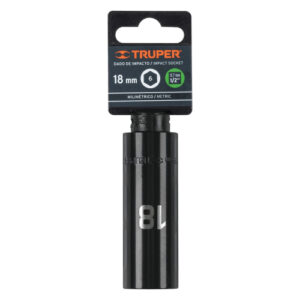 DADO TUBULAR HEXAGONAL ENCASTRE 1/2" DE IMPACTO DE 18 MM, TRUPER 12430