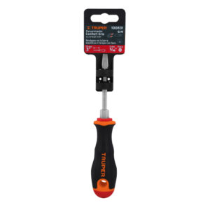 DESARMADOR PLANO 3/16" X 3" MANGO COMFORT GRIP, TRUPER 100831