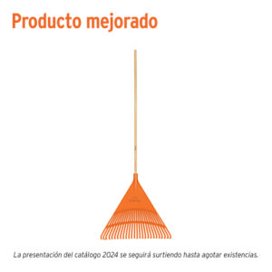 ESCOBA PLÁSTICA RÍGIDA PARA JARDÍN, 26 DIENTES, MANGO 48" TRUPER 19788