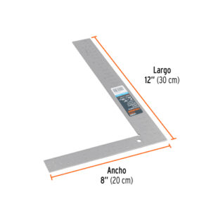 ESCUADRA 8"X12" DE ACERO PARA CANTERO, TRUPER 14386