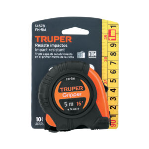 WINCHA GRIPPER CONTRA IMPACTOS 5 M CINTA 19 MM, TRUPER 14578