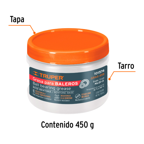 GRASA AUTOMOTRIZ DE BENTONA TRUPER 101574 - 450 G