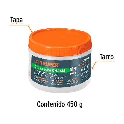 GRASA LUBRICANTE DE CALCIO TRUPER 101571 - 450 G