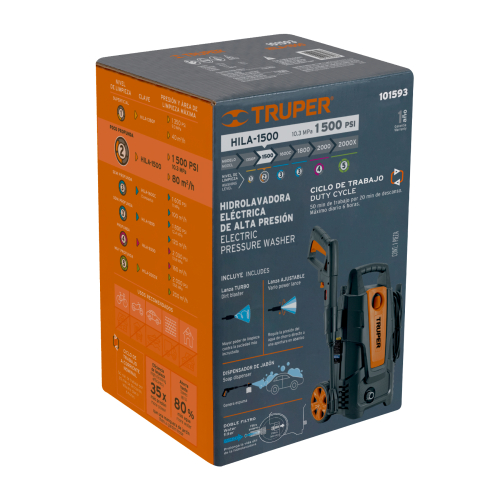 HIDROLAVADORA ELECTRICA 1500 PSI 220 V TRUPER 102095