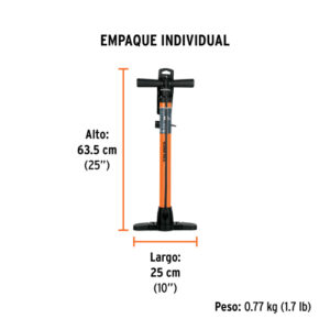 INFLADOR MANUAL DE ACERO 100 PSI TRUPER 14863