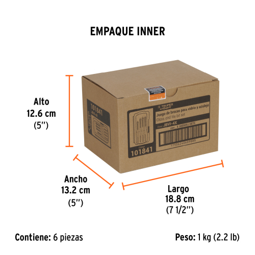 JUEGO DE 4 BROCAS PARA VIDRIO Y AZULEJO, TRUPER EXPERT 101841