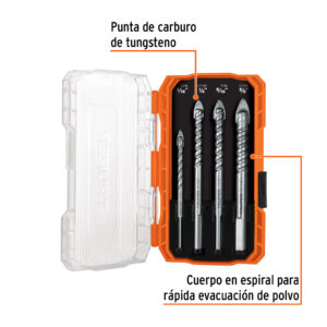 JUEGO DE 4 BROCAS PARA VIDRIO Y AZULEJO, TRUPER EXPERT 101841