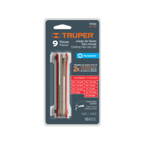 JUEGO DE 9 LLAVES ALLEN PLG TIPO NAVAJA - TRUPER 15566