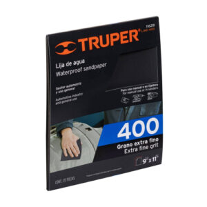 LIJA DE AGUA GRANO 400 DE CARBURO DE SILICIO, TRUPER 11628