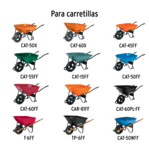 LLANTA COMPLETA IMPONCHABLE 16", INCLUYE EJE Y BALEROS TRUPER 19658