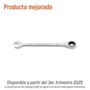 LLAVE COMBINADA CON MATRACA 12 MM X 166 MM LARGO, TRUPER EXPERT 15744