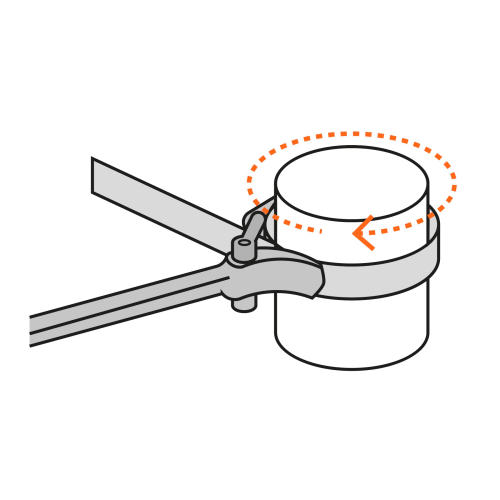 LLAVE DE BANDA DE HULE 1-1/2" A 6-1/2" PARA FILTRO DE ACEITE TRUPER 15818