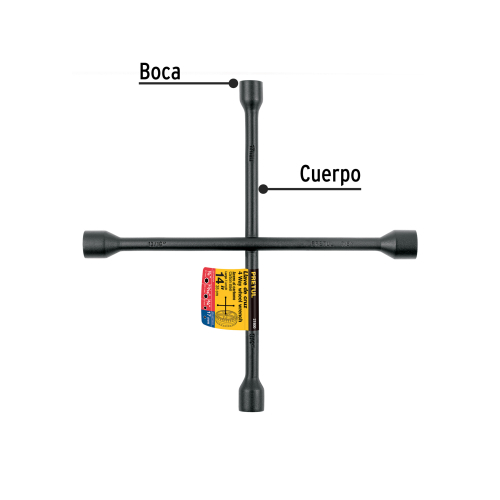 LLAVE DE CRUZ TRUPER 21800 - 14" GALVANIZADA, PRETUL