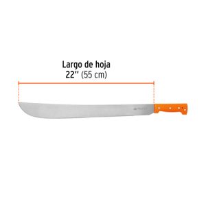 MACHETE ESTÁNDAR 22" CACHA NARANJA REMACHADA, TRUPER 15887