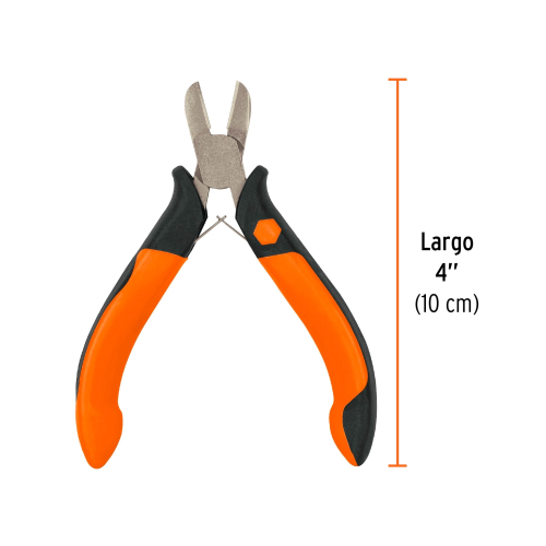 MINI ALICATE DE CORTE DIAGONAL  4" (10CM) MANGO COMFORT GRIP TRUPER 17367