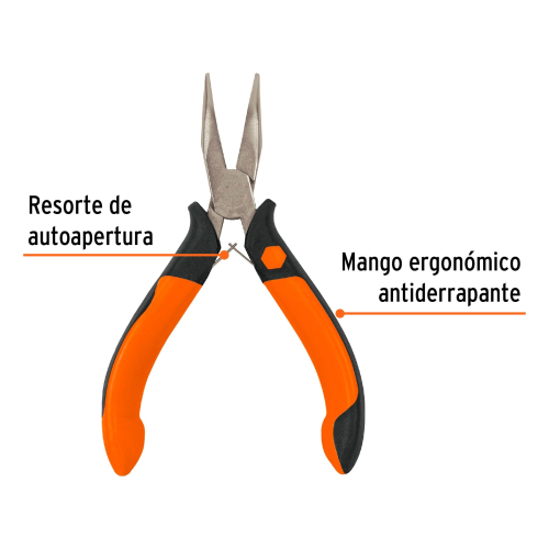 MINI ALICATE DE PUNTA CURVA 5" (13CM) MANGO COMFORT GRIP TRUPER 17365