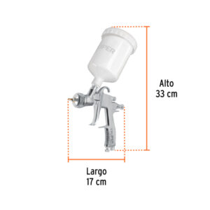 PISTOLA P/PINTAR GRAVEDAD LVLP VASO PLÁSTICO, 1.4 MM, TRUPER 101090