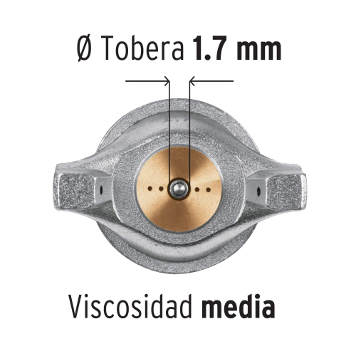 PISTOLA P/PINTAR GRAVEDAD LVMP,VASO ALUMINIO, BOQUILLA 1.7MM TRUPER 13061