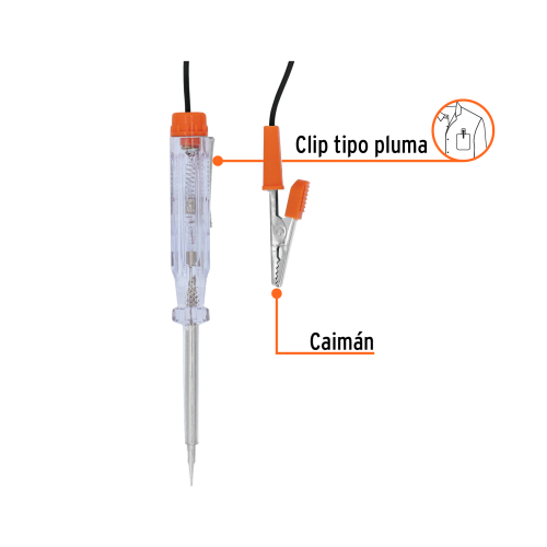 PROBADOR PILOTO 14 CM DE CORRIENTE DIRECTA C/CAIMÁN TRUPER 13987